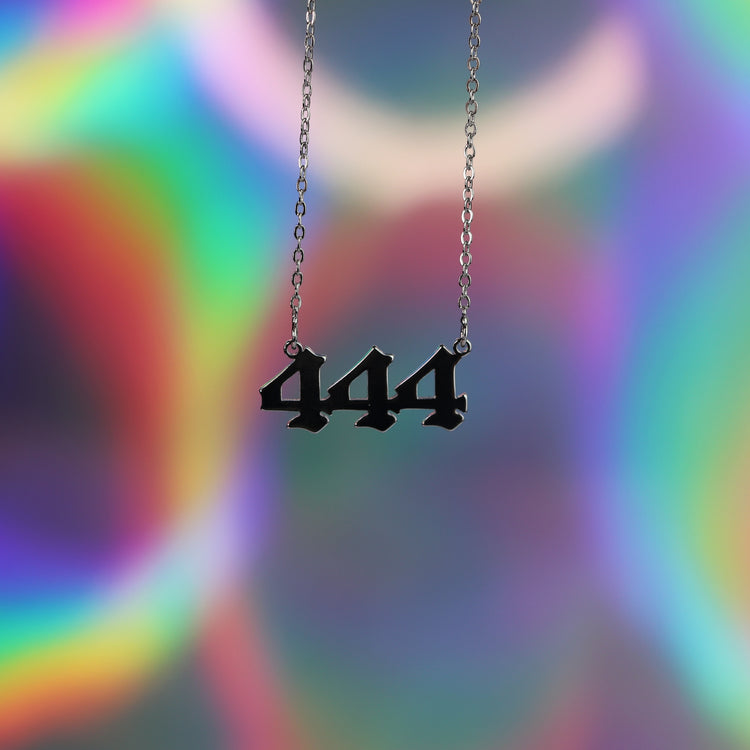 Gold & Silver Angel Number Pendant Necklace for Spiritual Protection & Manifestation