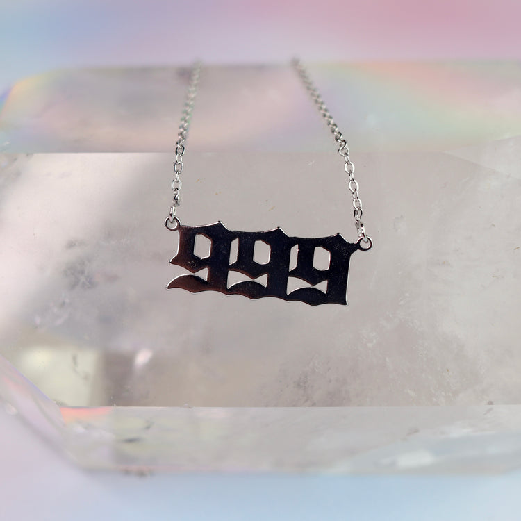 Gold & Silver Angel Number Pendant Necklace for Spiritual Protection & Manifestation