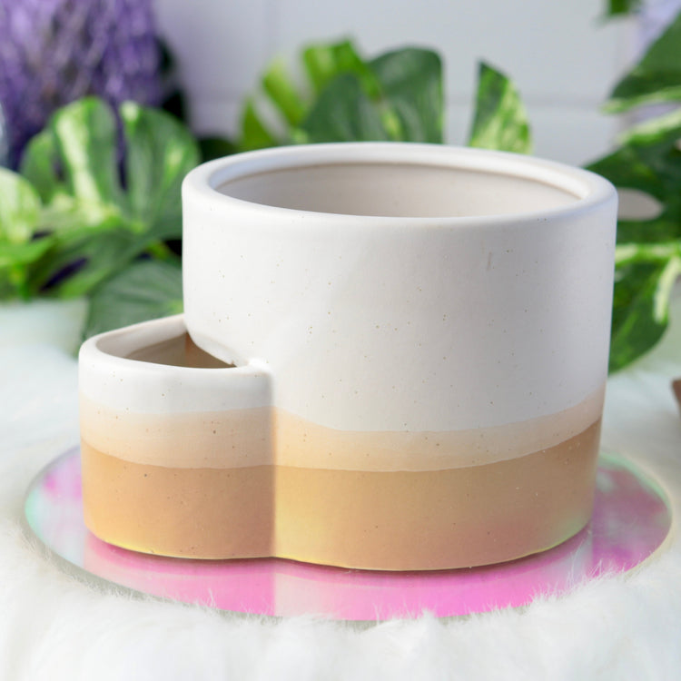 Ceramic Smudge Pot – For Burning Sage Bundles & Palo Santo Stick - Altar Supplies for Energy Cleansing and House Blessing