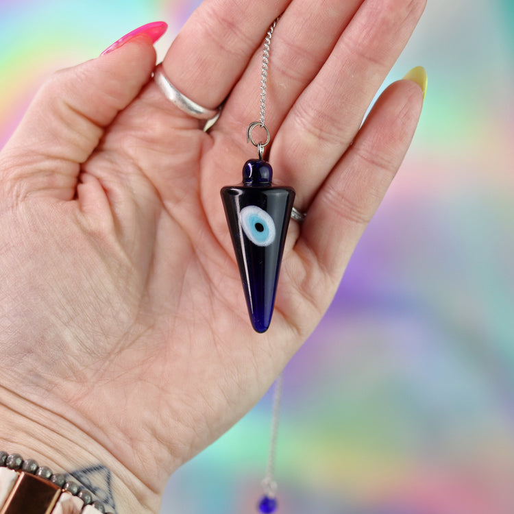 Evil Eye Glass Pendulum for Divination