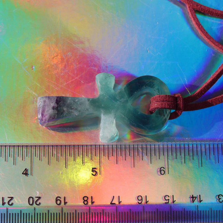 Hand Carved Crystal Ankh Necklace – Choose Your Stone