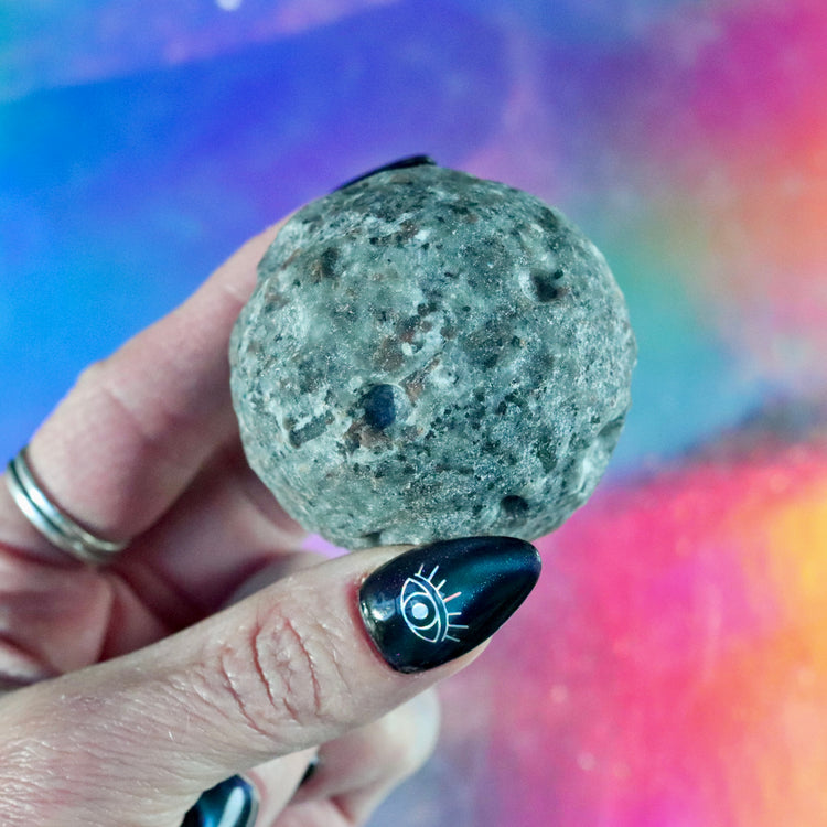 UV Reactive Yooperlite Crystal Moon Carving