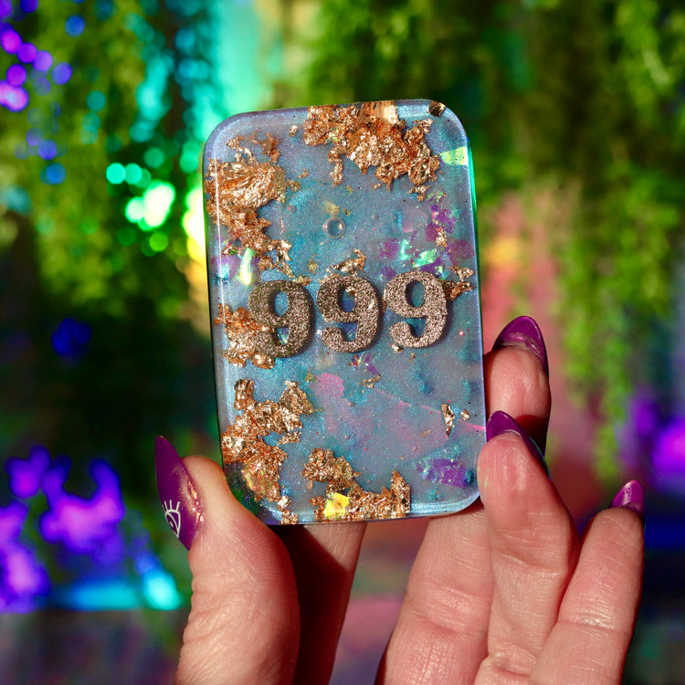 Iridescent Angel Number Orgonite Phone & Tablet Sticker for EMF Protection