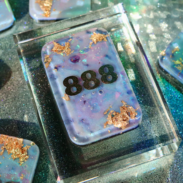 Iridescent Angel Number Orgonite Phone & Tablet Sticker for EMF Protection
