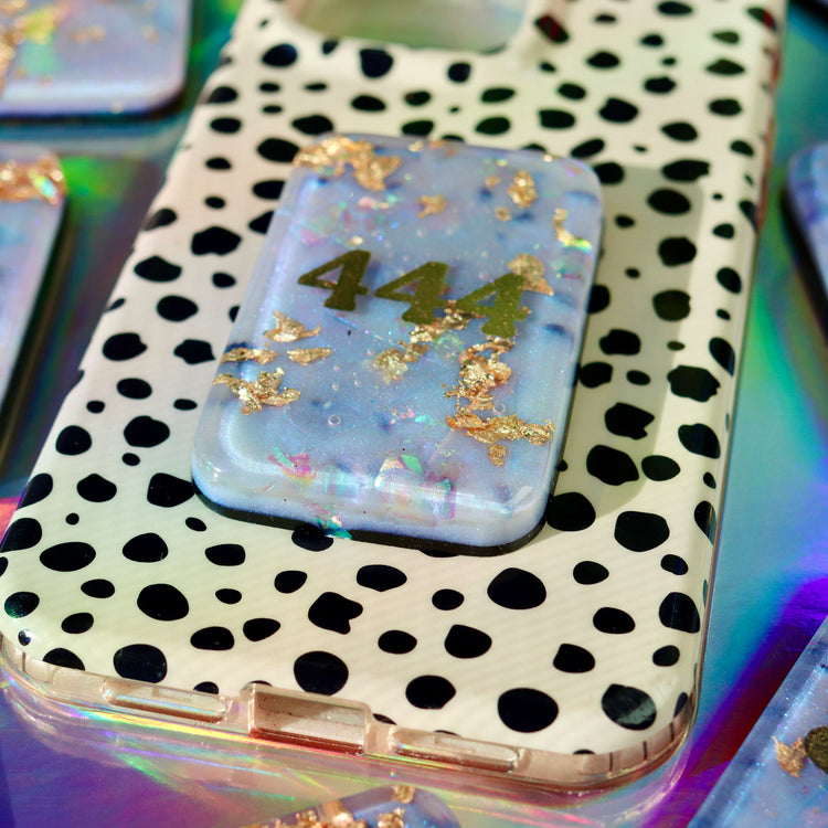 Iridescent Angel Number Orgonite Phone & Tablet Sticker for EMF Protection