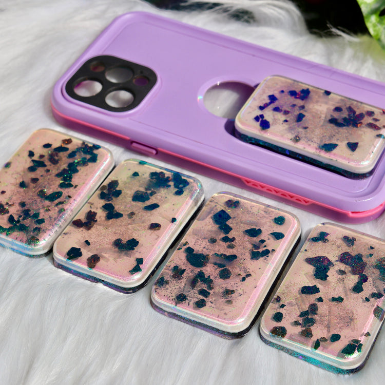 Color Shift Orgonite® EMF Blocker: Shungite Cell Phone Accessory