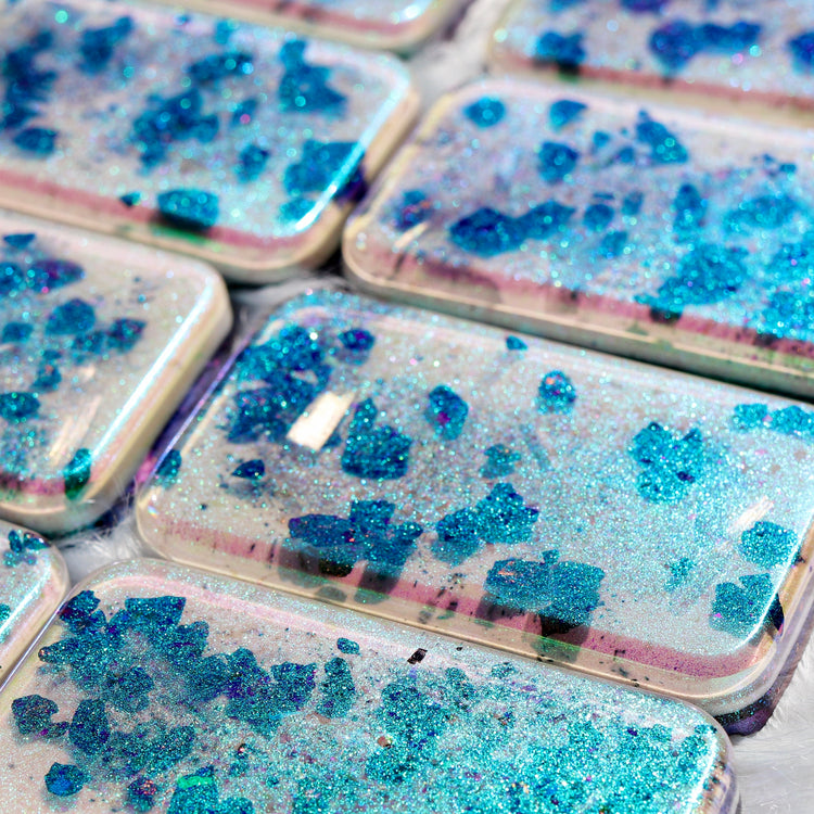 Color Shift Orgonite® EMF Blocker: Shungite Cell Phone Accessory