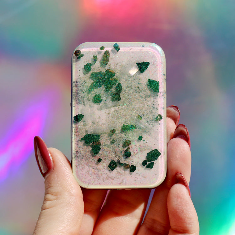 Color Shift Orgonite® EMF Blocker: Shungite Cell Phone Accessory