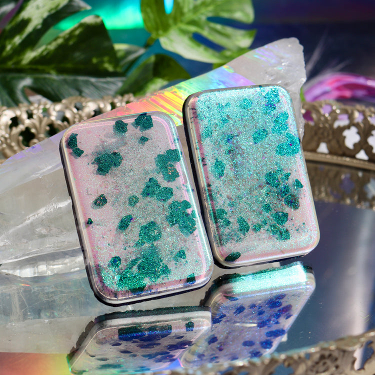 Color Shift Orgonite® EMF Blocker: Shungite Cell Phone Accessory