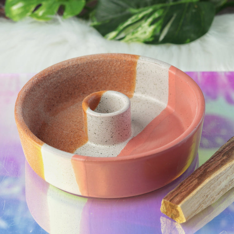 Ceramic Palo Santo Burner Holder - Altar Supplies for Energy Cleansing and House Blessing