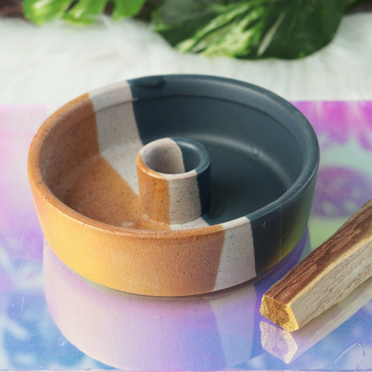 Ceramic Palo Santo Burner Holder - Altar Supplies for Energy Cleansing and House Blessing