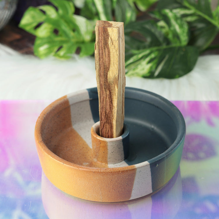 Ceramic Palo Santo Burner Holder - Altar Supplies for Energy Cleansing and House Blessing