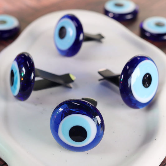 Glass Evil Eye Car Vent Clip: Protection & Positive Energy