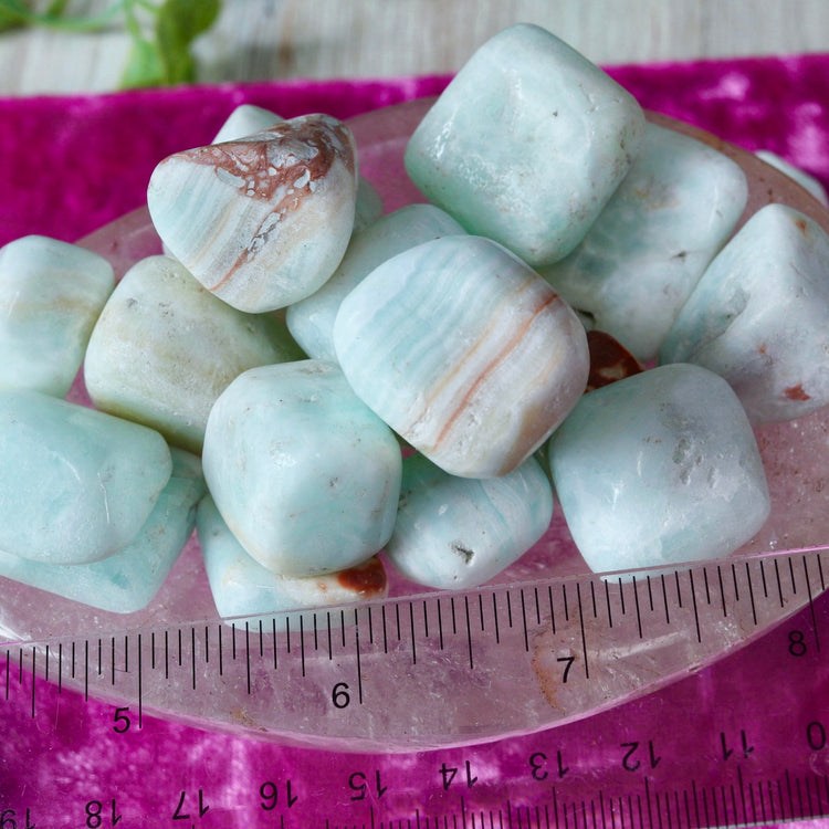 Caribbean Calcite Tumbled Crystal Pocket Stone