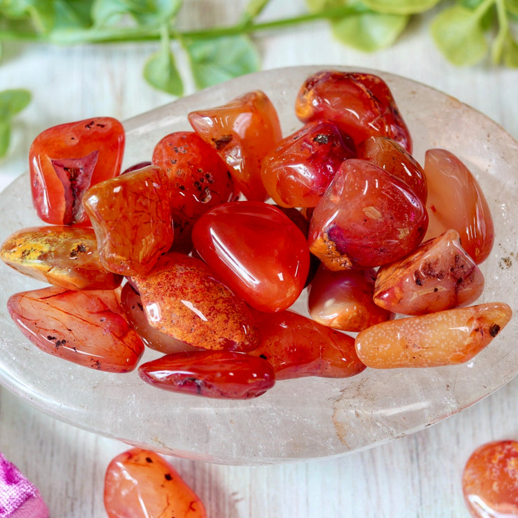 Carnelian Tumbled Crystal Pocket Stone