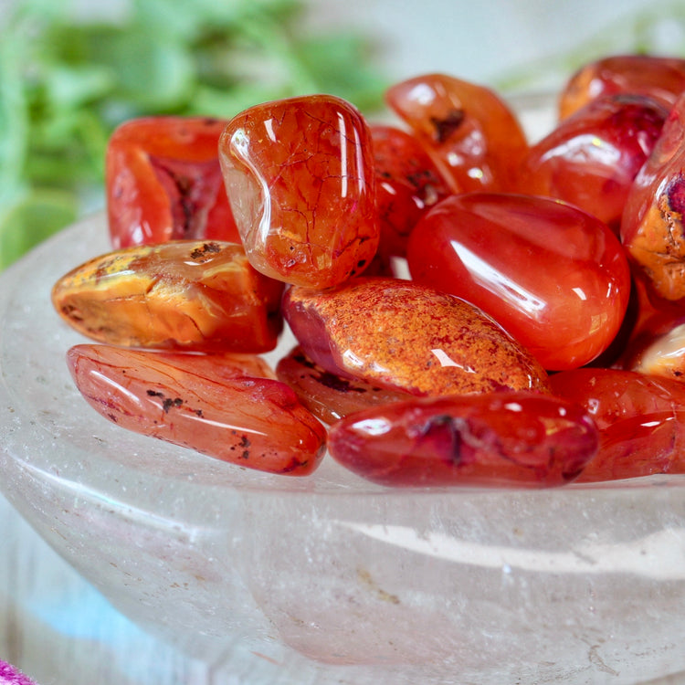 Carnelian Tumbled Crystal Pocket Stone