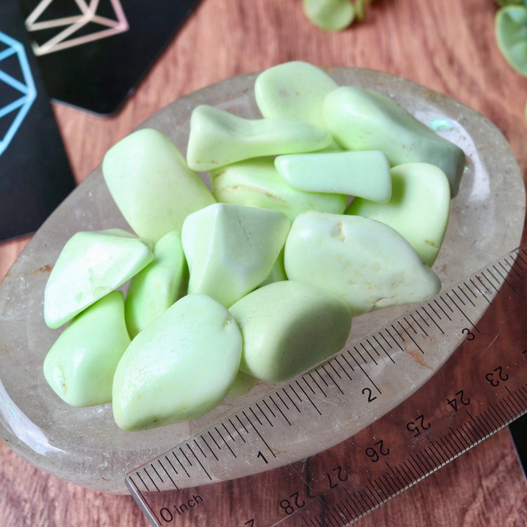 Citron Chrysoprase Tumbled Pocket Crystal