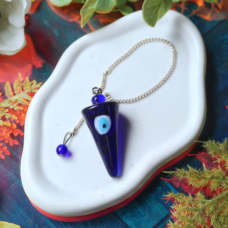 Evil Eye Glass Pendulum for Divination