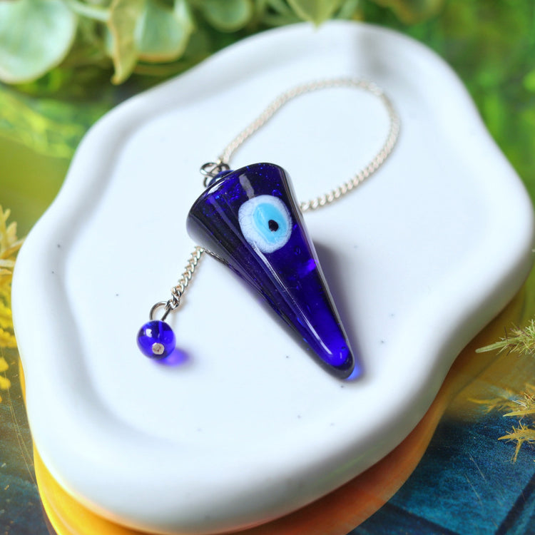 Evil Eye Glass Pendulum for Divination