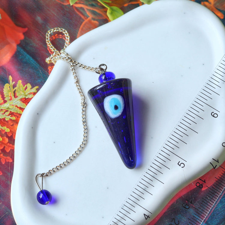 Evil Eye Glass Pendulum for Divination