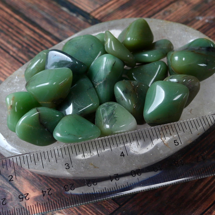 Green Chalcedony Tumbled Pocket Crystal