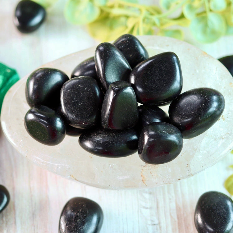 Jet Tumbled Pocket Stone Crystal