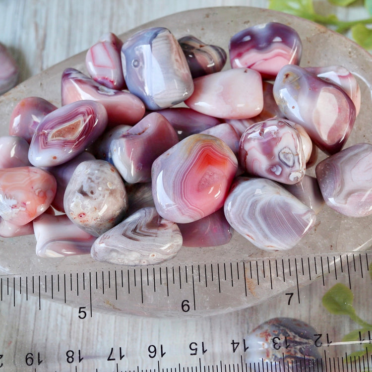 Botswana Pink Agate Tumbled Pocket Crystal