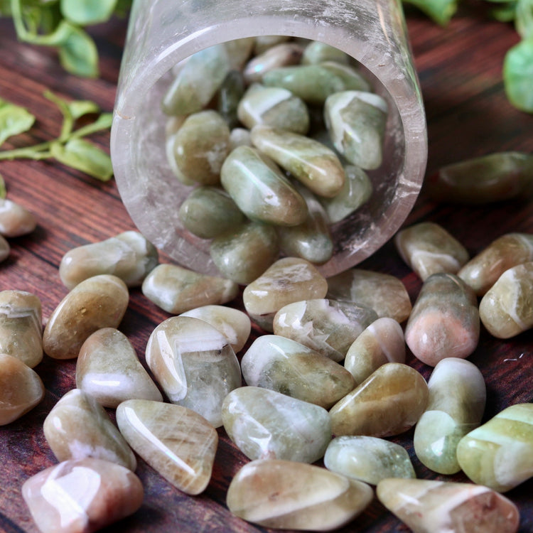 Prasiolite / Green Amethyst Tumbled Pocket Crystal