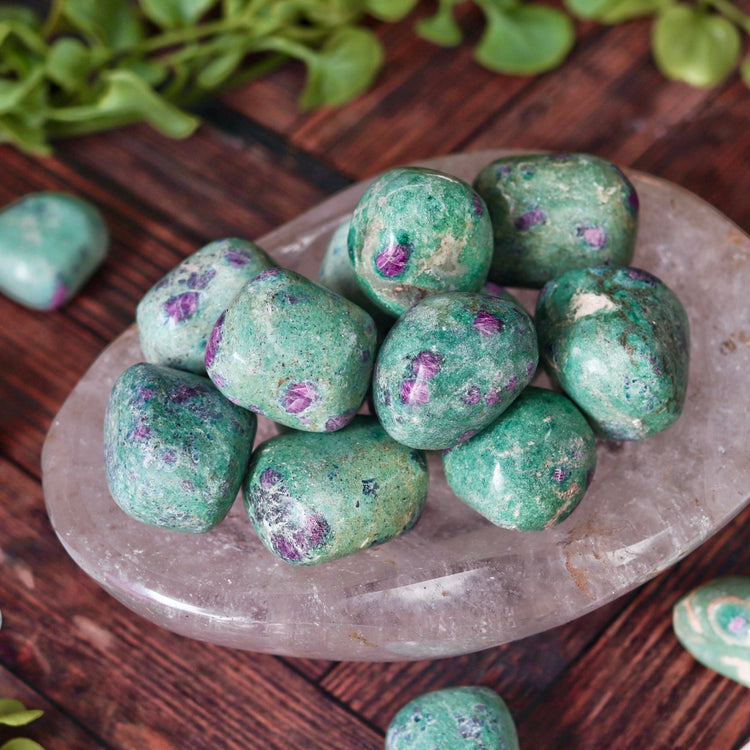 Ruby Zoisite Polished Tumbled Pocket Crystal