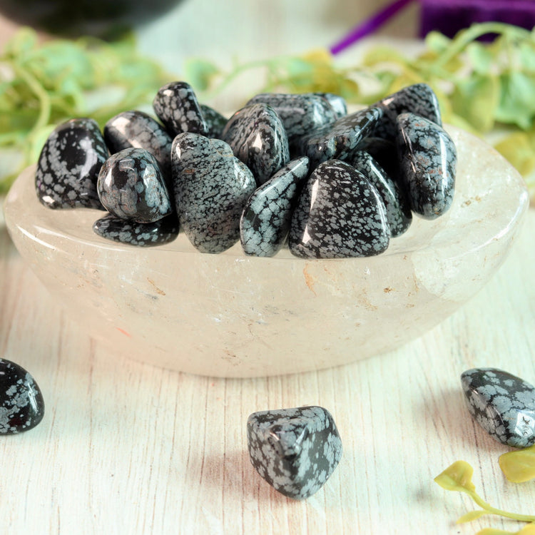 Snowflake Obsidian Pocket Tumble Crystal