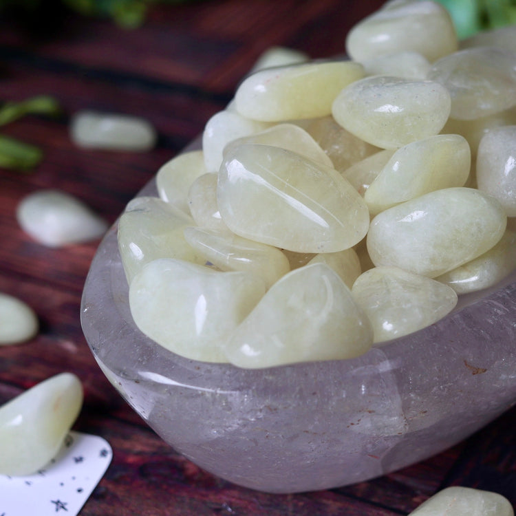 Sulphur Quartz Polished Pocket Tumbled Crystal