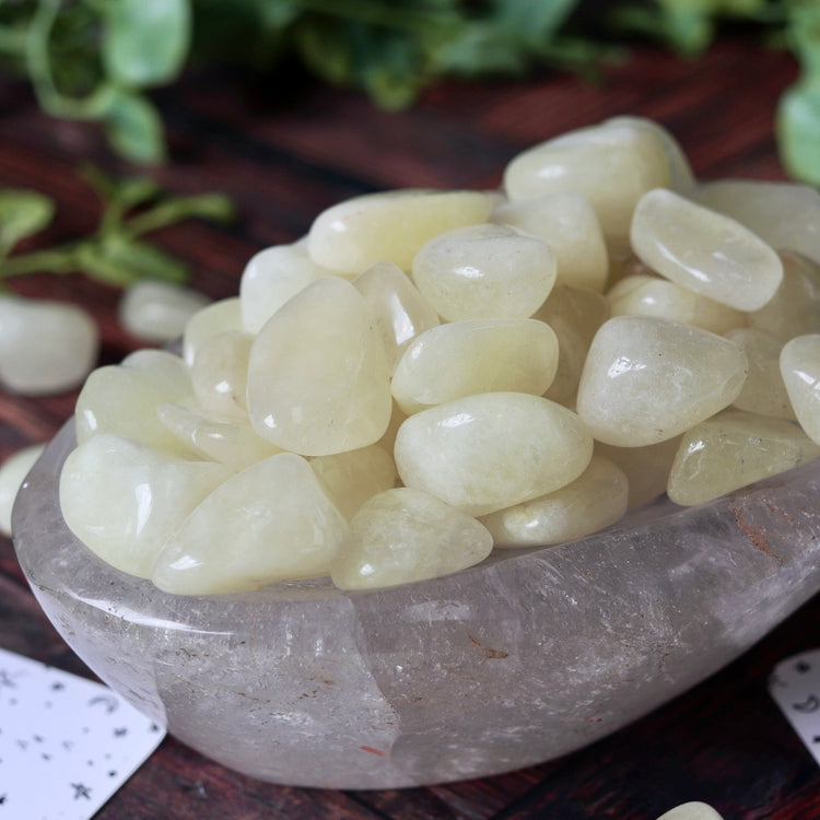 Sulphur Quartz Polished Pocket Tumbled Crystal