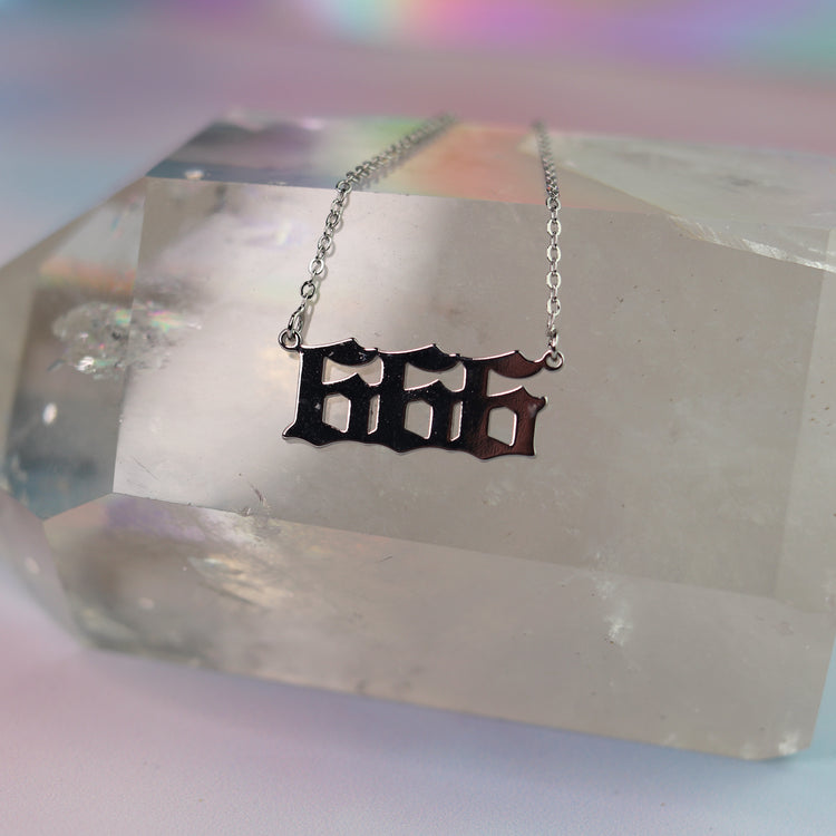 Gold & Silver Angel Number Pendant Necklace for Spiritual Protection & Manifestation