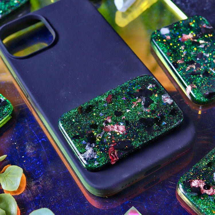 Orgonite EMF Blocker: Shungite, Selenite & Tourmaline Cell Phone Accessory