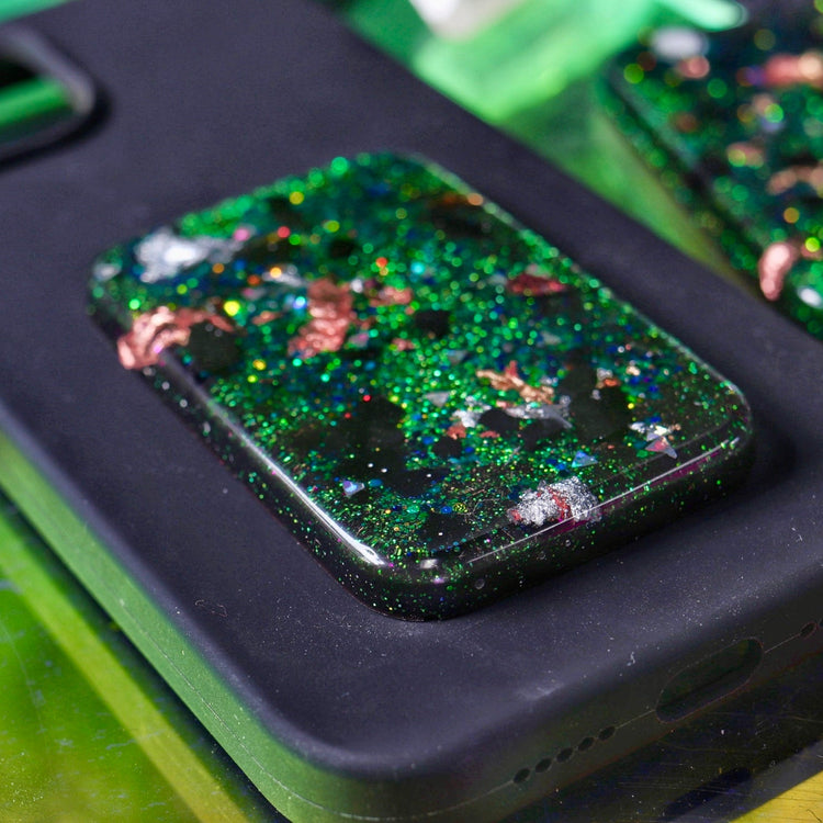 Orgonite EMF Blocker: Shungite, Selenite & Tourmaline Cell Phone Accessory