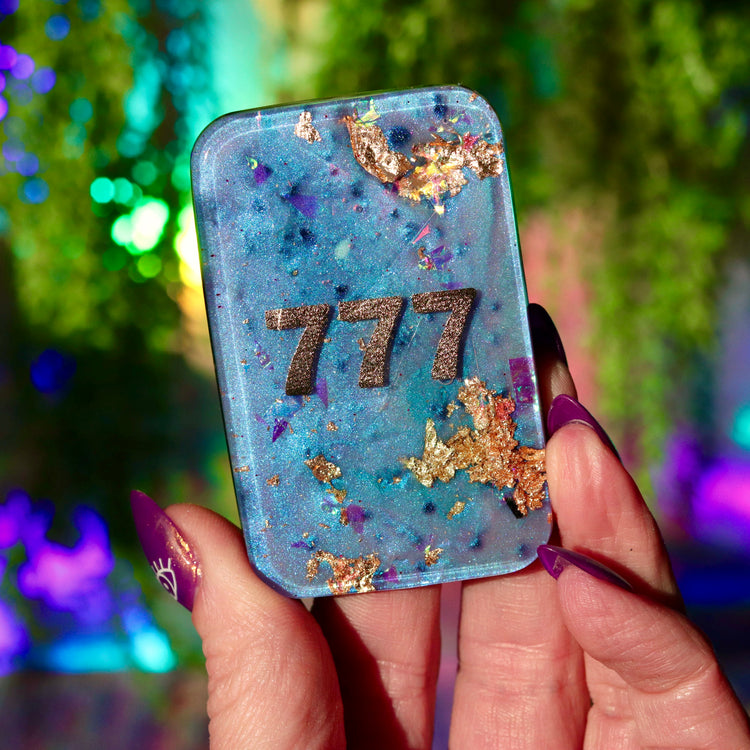 Iridescent Angel Number Orgonite Phone & Tablet Sticker for EMF Protection