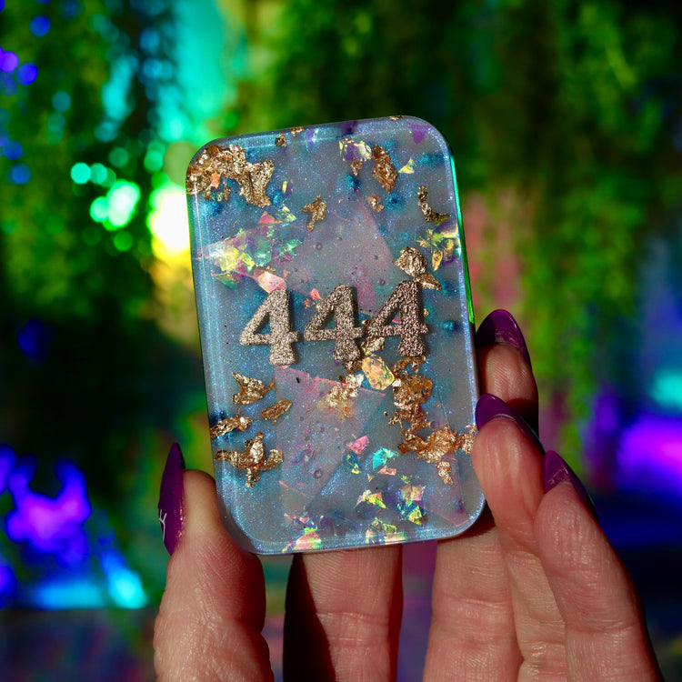 Iridescent Angel Number Orgonite Phone & Tablet Sticker for EMF Protection