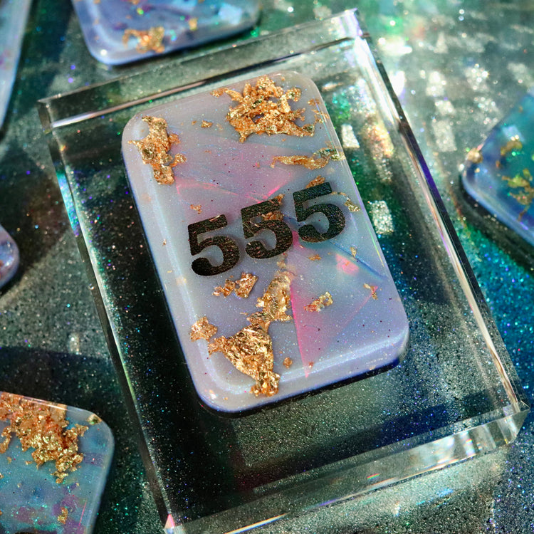 Iridescent Angel Number Orgonite Phone & Tablet Sticker for EMF Protection