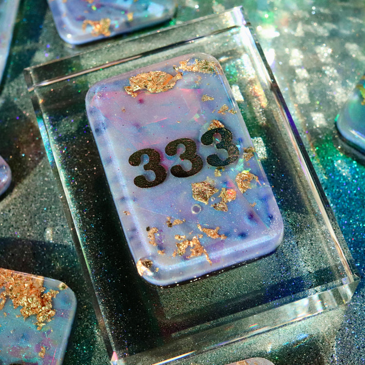 Iridescent Angel Number Orgonite Phone & Tablet Sticker for EMF Protection