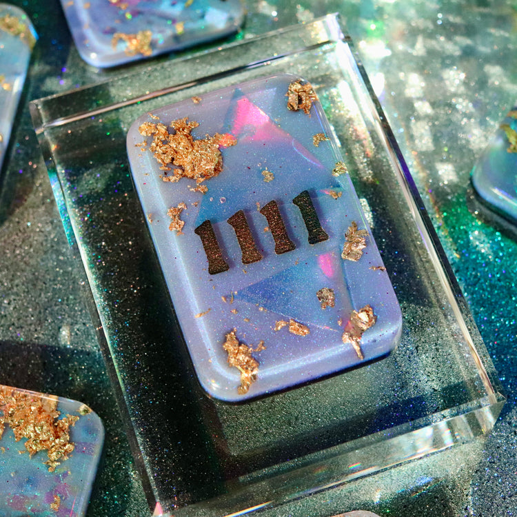 Iridescent Angel Number Orgonite Phone & Tablet Sticker for EMF Protection