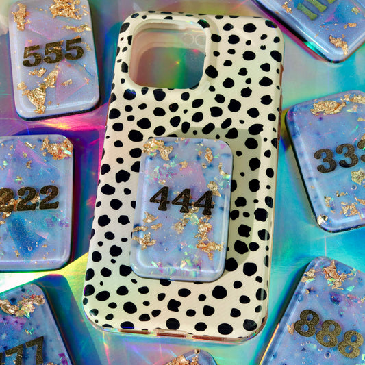 Iridescent Angel Number Orgonite Phone & Tablet Sticker for EMF Protection