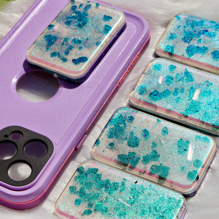 Color Shift Orgonite® EMF Blocker: Shungite Cell Phone Accessory