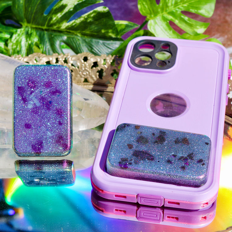 Orgonite EMF Blocker: Shungite, Selenite & Tourmaline Cell Phone Accessory (Copy)