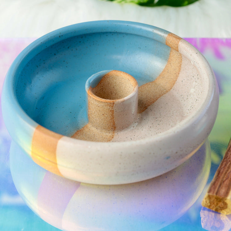 Ceramic Palo Santo Burner Holder - Altar Supplies for Energy Cleansing and House Blessing