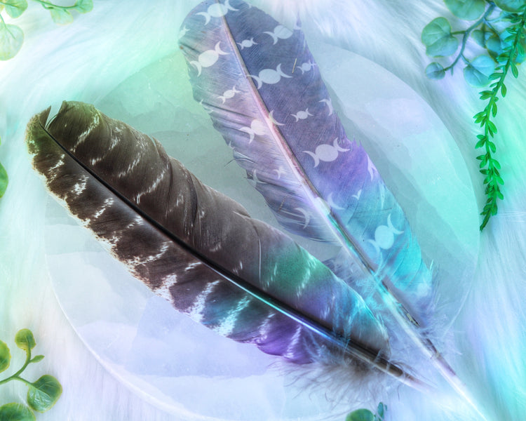 Smudging Feather for Sacred Smoke Energy Cleansing Rituals