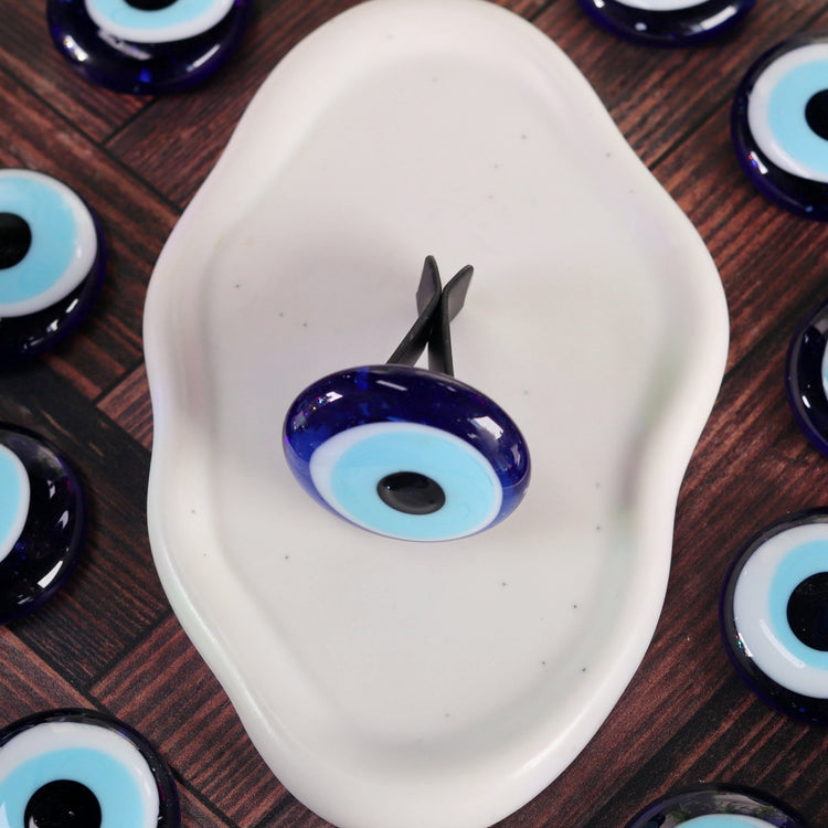 Glass Evil Eye Car Vent Clip: Protection & Positive Energy