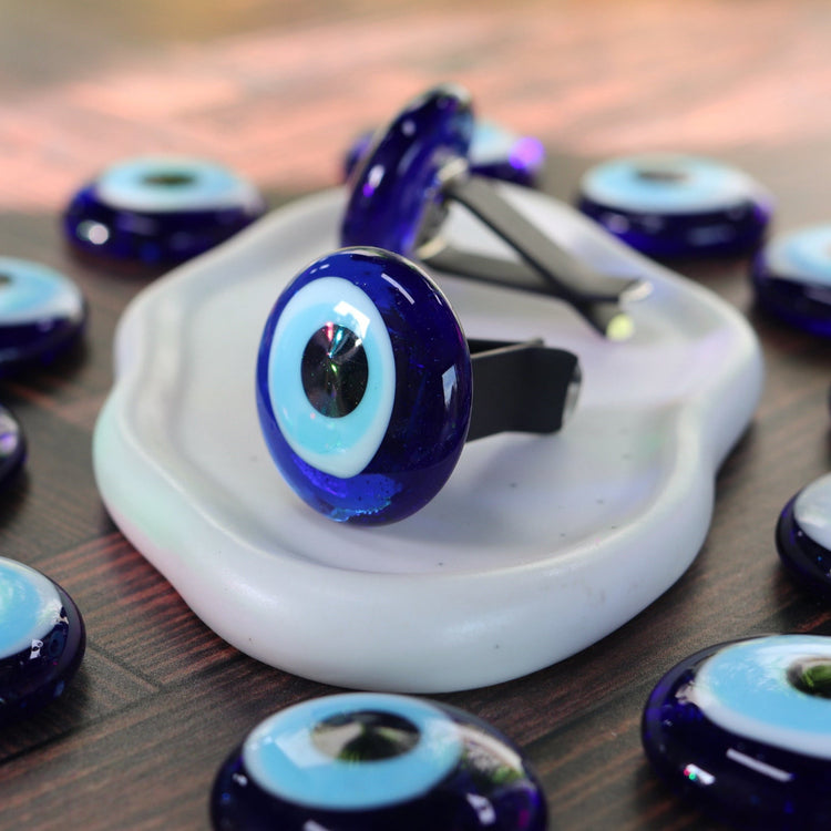 Glass Evil Eye Car Vent Clip: Protection & Positive Energy