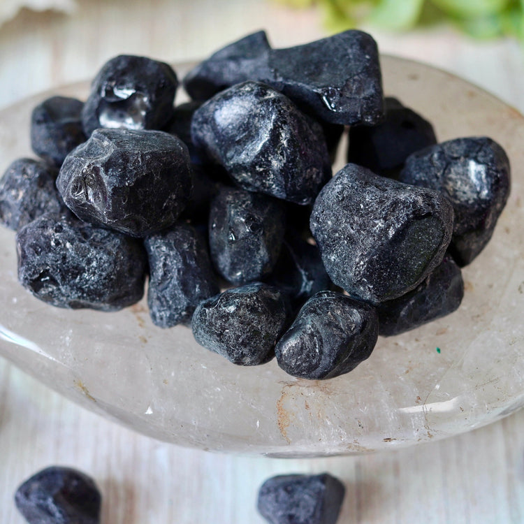 Apache Tears Raw Crystal Tumbled Pocket Stone