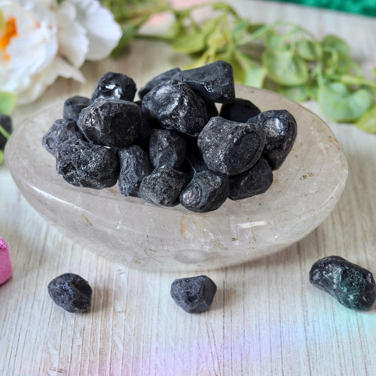 Apache Tears Raw Crystal Tumbled Pocket Stone