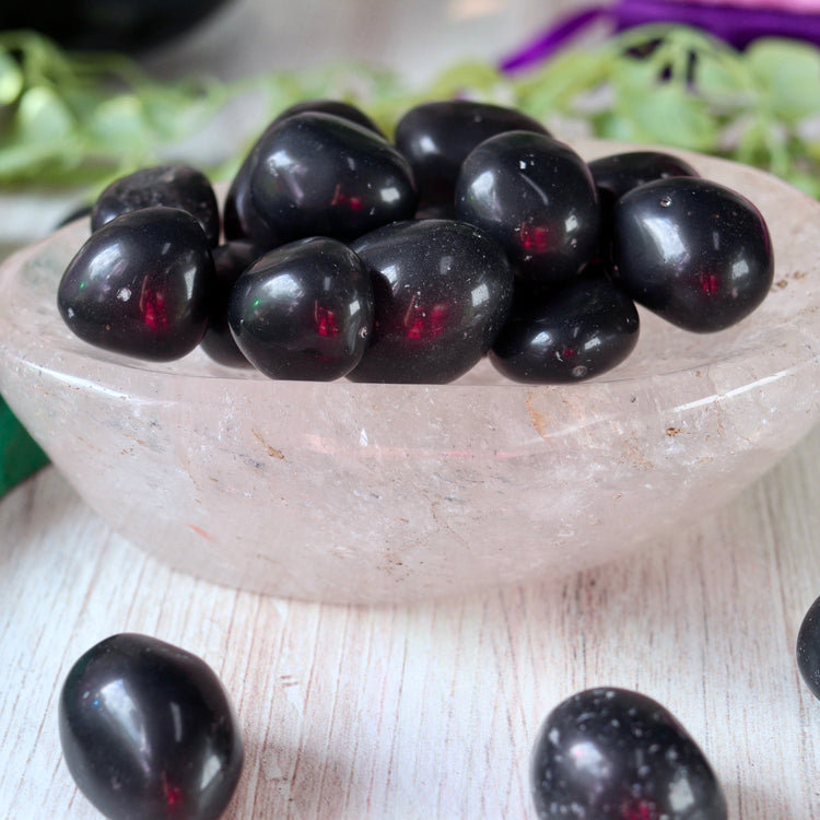 Black Agni Manitite Tumbled Pocket Crystal